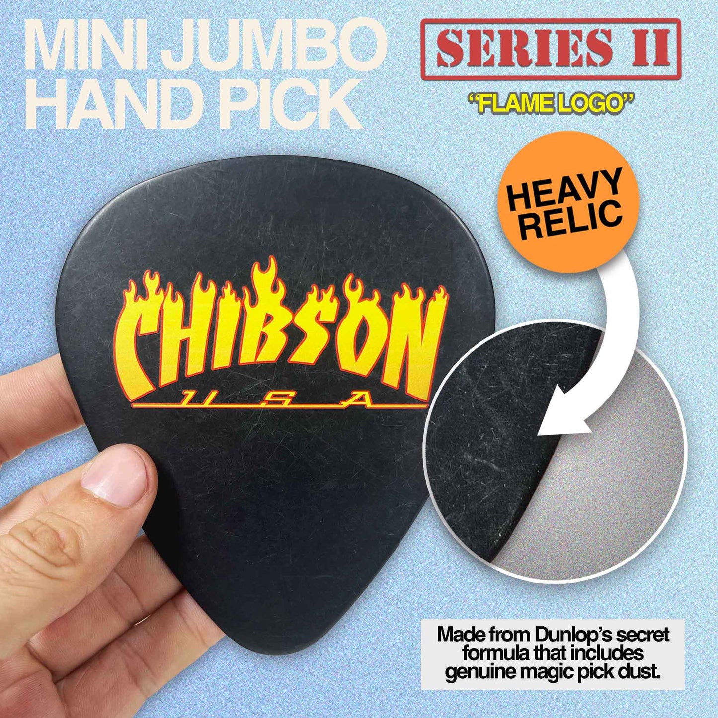 Flame Logo Mini Jumbo Pick (Heavy Relic)