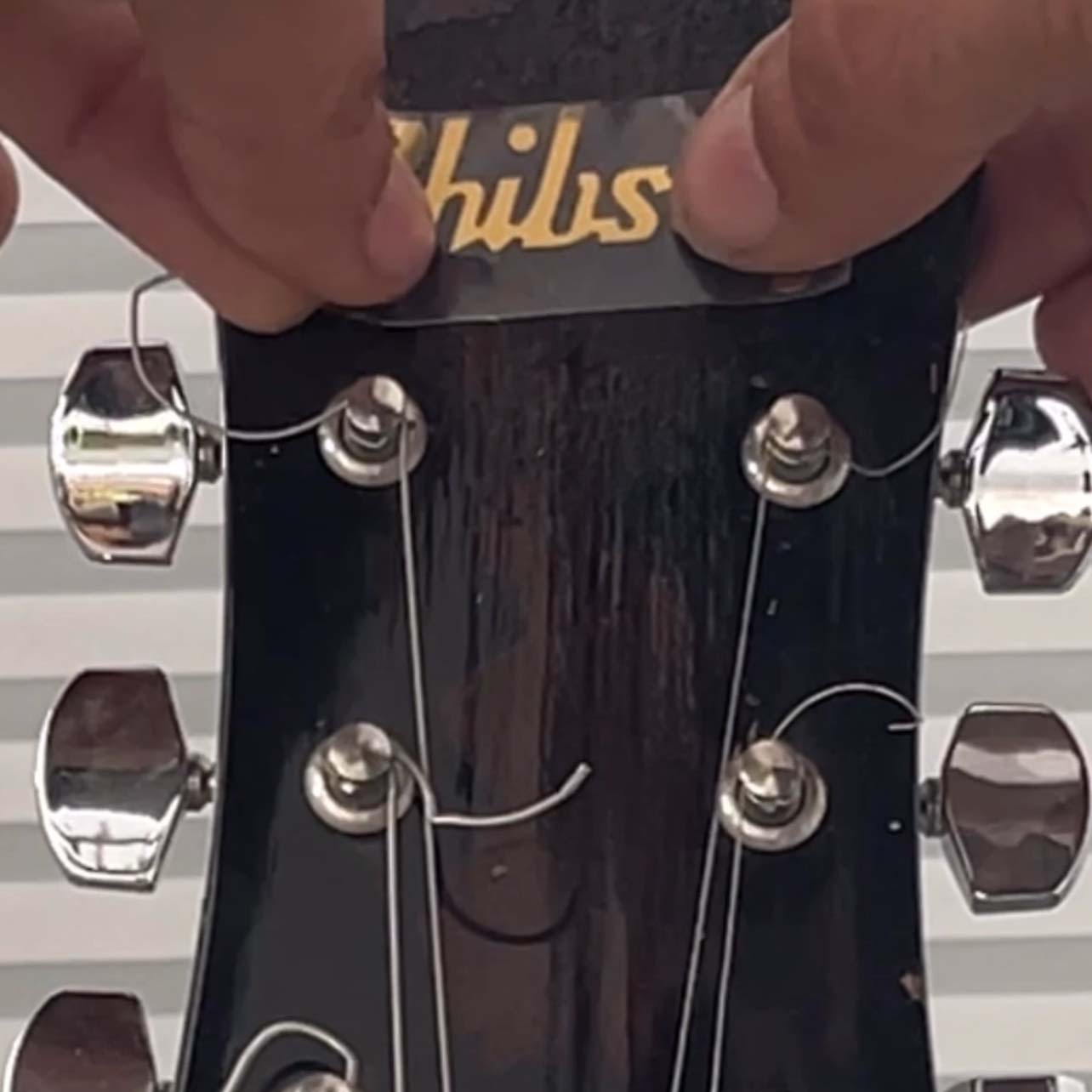 Gold Foil Chibson Headstock Decal (2 Pack)