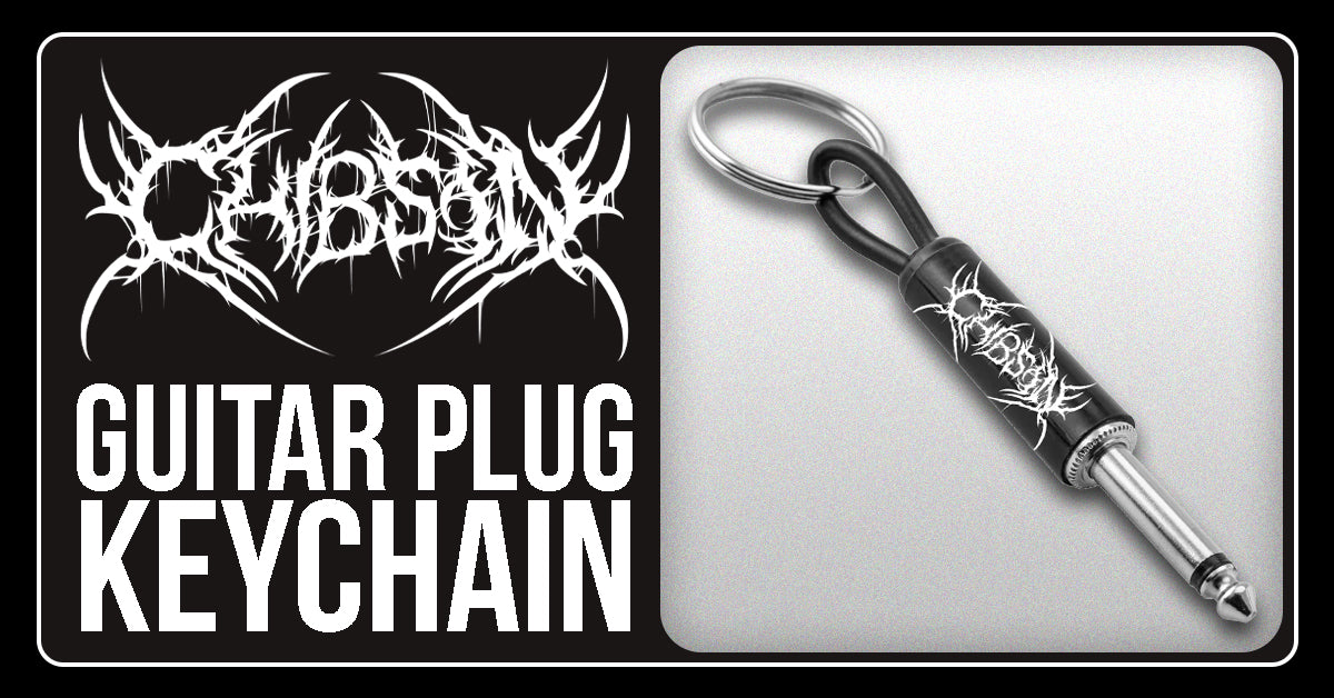 Chibson Guitar Plug Keychain