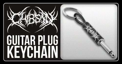 Chibson Guitar Plug Keychain