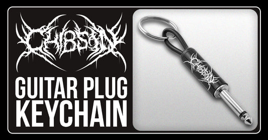 Chibson Guitar Plug Keychain