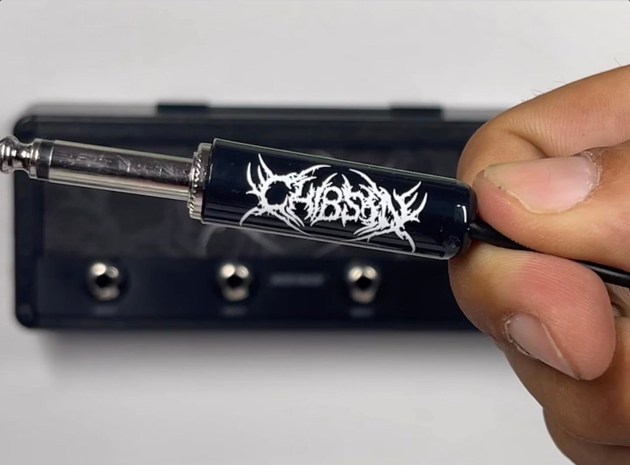 Chibson Guitar Plug Keychain